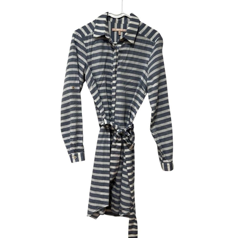 Hutch Anthropologie striped button down dress Medium